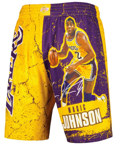 Mitchell&Ness - NBA Player Burst Mesh Short - LA Lakers - Magic Johnson Mitchell&Ness - NBA Player Burst Mesh Short - LA Lakers - Magic Johnson