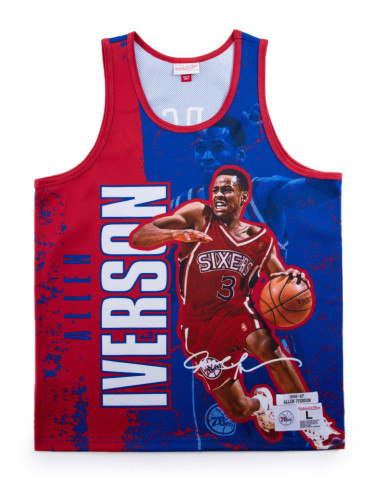 Mitchell&Ness - NBA Player Burst Mesh Tank 76ers Allen Iverson Royal Mitchell&Ness - NBA Player Burst Mesh Tank 76ers Allen Iverson Royal