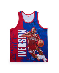 Mitchell&Ness - NBA Player Burst Mesh Tank 76ers Allen Iverson Royal