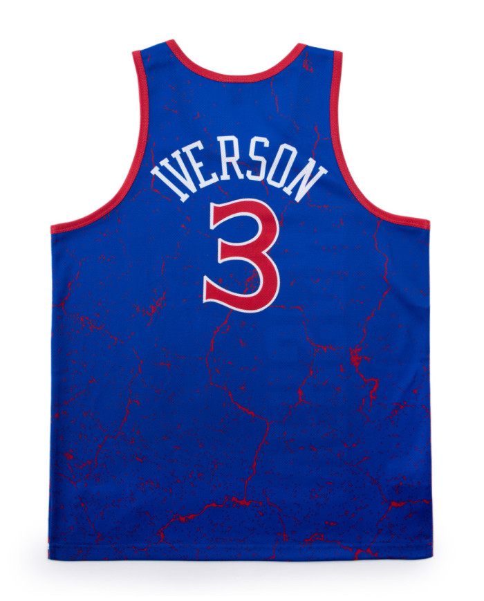 Mitchell&Ness - NBA Player Burst Mesh Tank 76ers Allen Iverson Royal