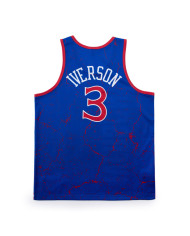 Mitchell&Ness - NBA Player Burst Mesh Tank 76ers Allen Iverson Royal