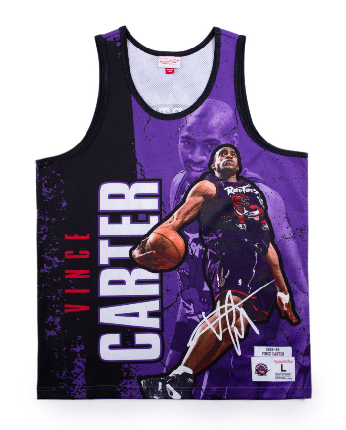 Mitchell&Ness - NBA Player Burst Mesh Tank Raptors Vince Carter Purple