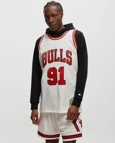 Mitchell & Ness Dennis Rodman Chicago Bulls 1997-98 Men's White Swingman Jersey