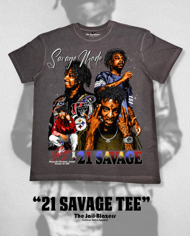 " 21 Savage Tee " - Magnet " 21 Savage Tee " - Magnet