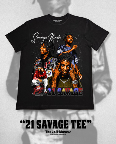 " 21 Savage Tee " - Black " 21 Savage Tee " - Black
