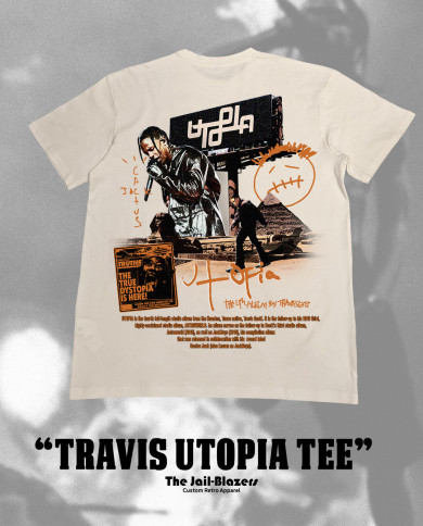 " Travis Utopia Tee " - Off White " Travis Utopia Tee " - Off White