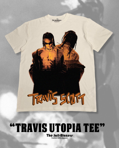 " Travis Utopia Tee " - Off White " Travis Utopia Tee " - Off White