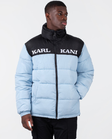 Karl Kani - KK Retro Essential Puffer Jacket Light Blue Karl Kani - KK Retro Essential Puffer Jacket Light Blue