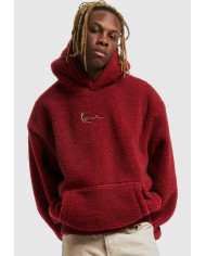 Karl Kani - KK Metal Signature Teddy Os Hoodie Dark Red