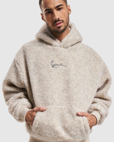 Karl Kani - KK Metal Signature Teddy Os Hoodie Off White