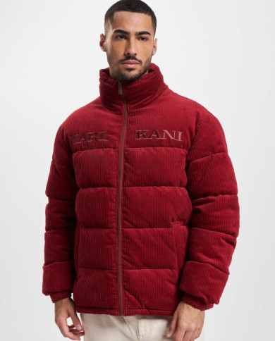Karl Kani - KK Retro Corduroy Puffer Jacket Dark Red Karl Kani - KK Retro Corduroy Puffer Jacket Dark Red