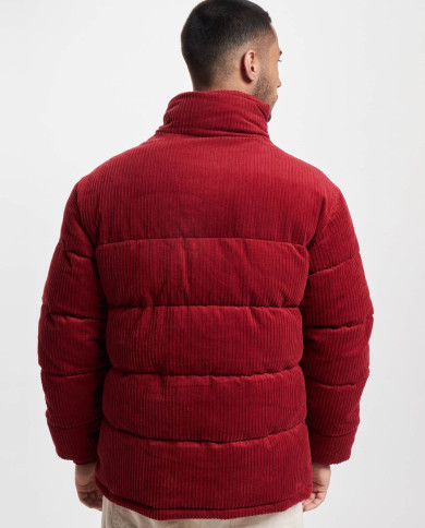 Karl Kani - KK Retro Corduroy Puffer Jacket Dark Red Karl Kani - KK Retro Corduroy Puffer Jacket Dark Red