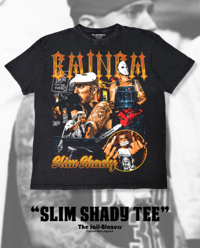 " Slim Shady Tee " - Washed Black
