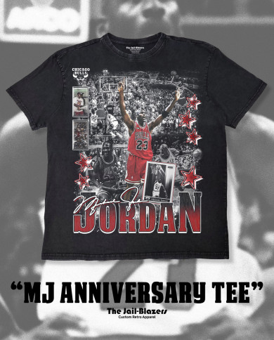 " MJ Anniversary Tee " - Washed Black