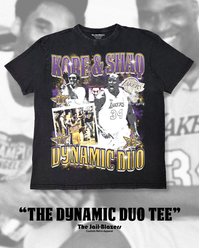 " The Dynamic Duo Tee " - Washed Black