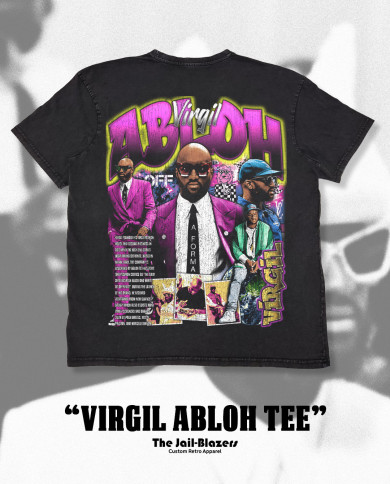 " Virgil Abloh Tee " - Washed Black