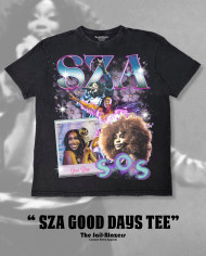 " SZA Good Days Tee " - Washed Black " SZA Good Days Tee " - Washed Black