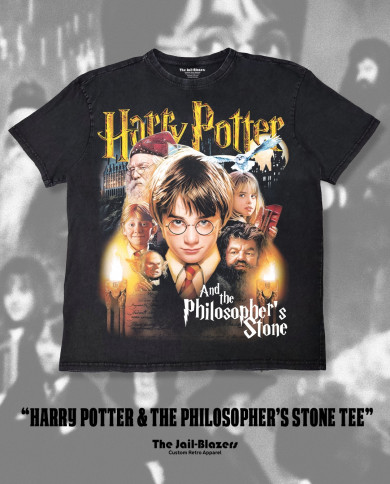 " Harry Potter & the Philosopher's Stone Tee " - Washed Black