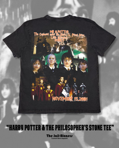 " Harry Potter & the Philosopher's Stone Tee " - Washed Black