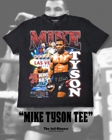Mike Tyson Tee - Washed Black