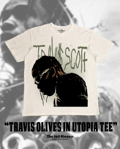 Travis Olives in UtopiaTee - Off White