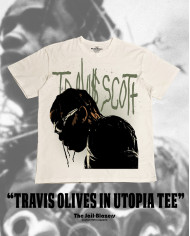 Travis Olives in UtopiaTee - Off White