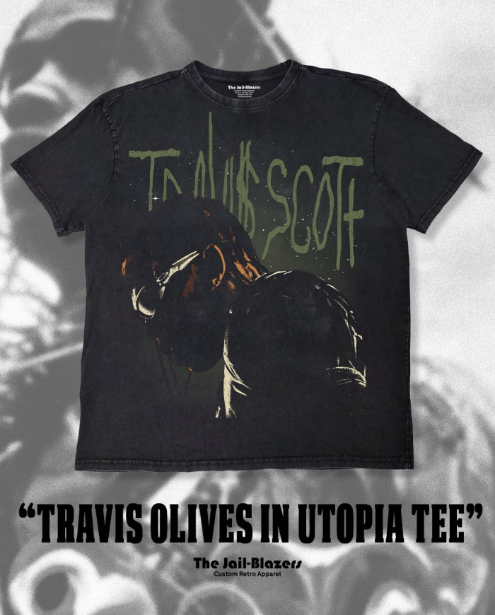 Travis Olives in UtopiaTee - Off White
