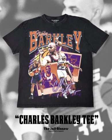 " Charles Barkley Tee " - Washed Black