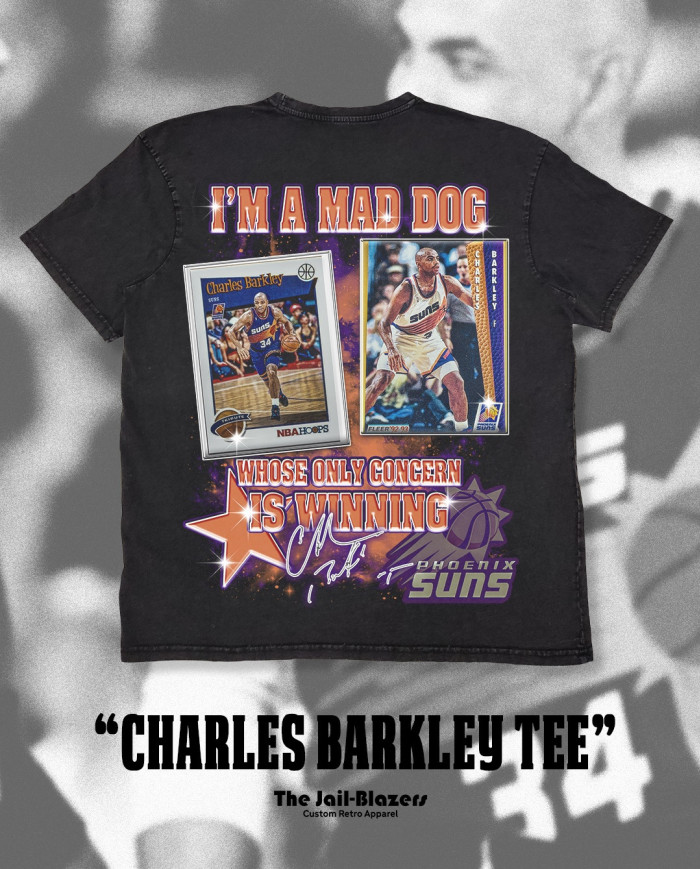 " Charles Barkley Tee " - Washed Black " Charles Barkley Tee " - Washed Black
