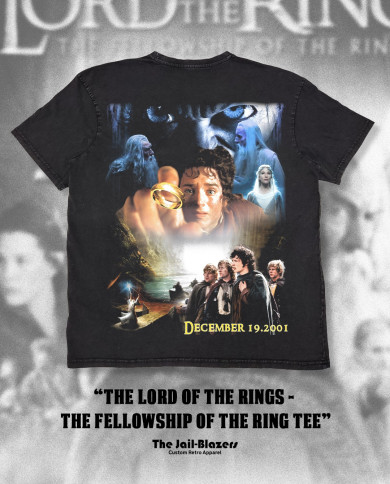 " The Lord of the Rings - The Fellowship of the Ring Tee " - Washed Black