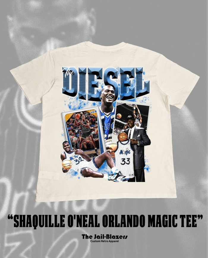 " Shaquille O'Neal Orlando Magic Tee " - Off White " Shaquille O'Neal Orlando Magic Tee " - Off White
