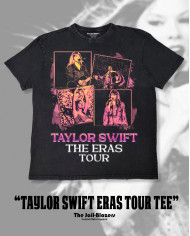 " Taylor Swift Eras Tour Tee " - Washed Black " Taylor Swift Eras Tour Tee " - Washed Black