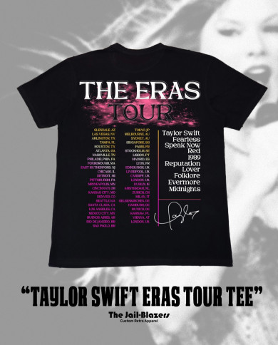 " Taylor Swift Eras Tour Tee " - Washed Black