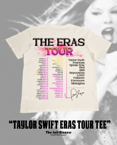 " Taylor Swift Eras Tour Tee " - Off White