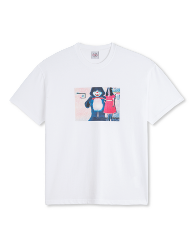 Pink Dress Tee - White