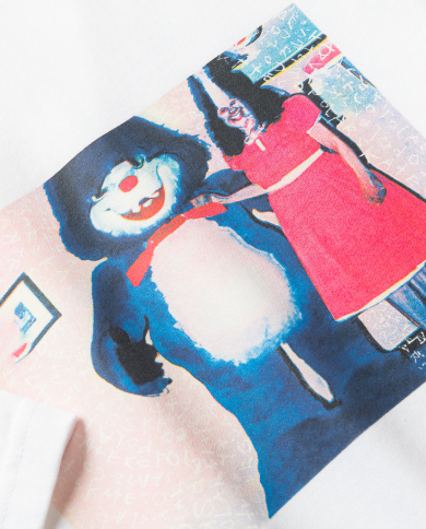 Pink Dress Tee - White