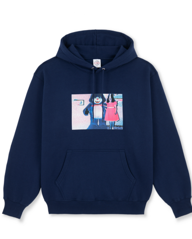 Dave Hoodie Pink Dress - Dark Blue
