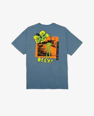 Obey - You have to have a dream Pigment Tee - Pigmet Coronet Blue
