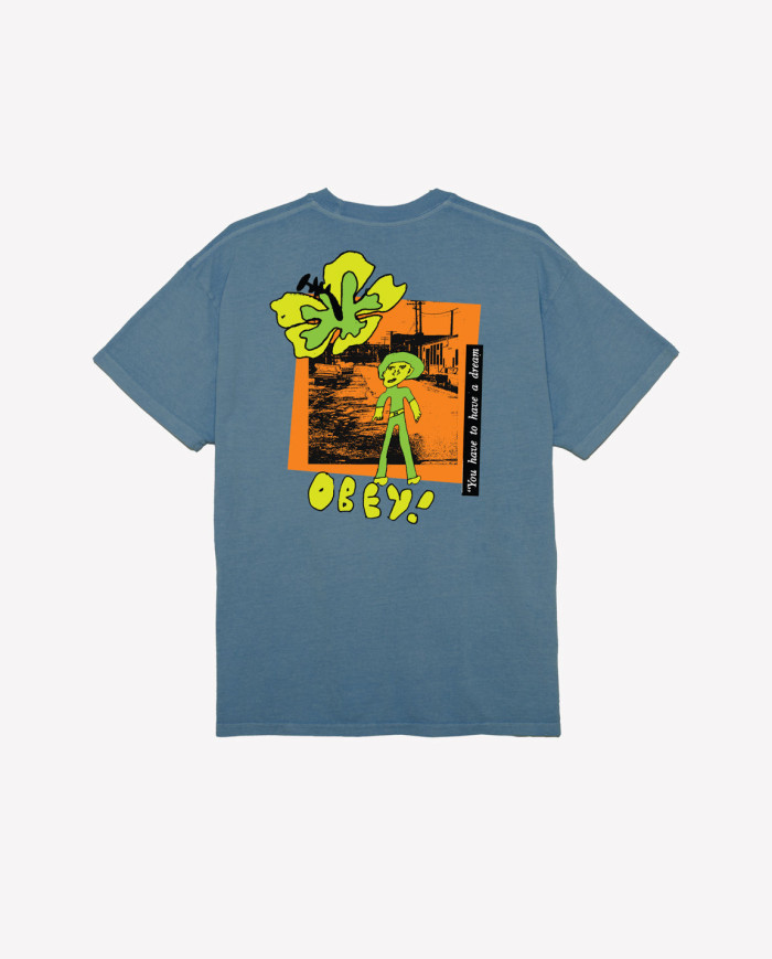 Obey - You have to have a dream Pigment Tee - Pigmet Coronet Blue