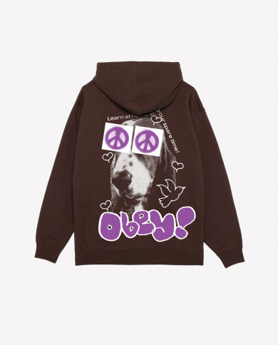 Obey - Peace Eyes Heavyweight Hoodie - Java Brown