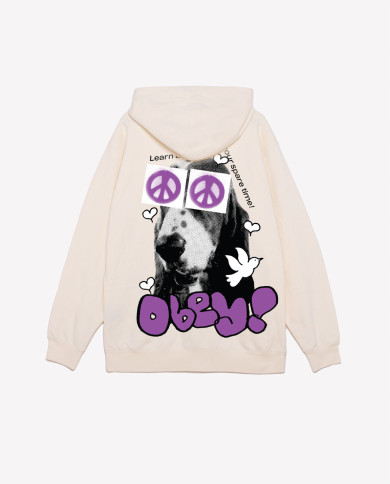 Obey - Peace Eyes Heavyweight Hoodie - Unbleached