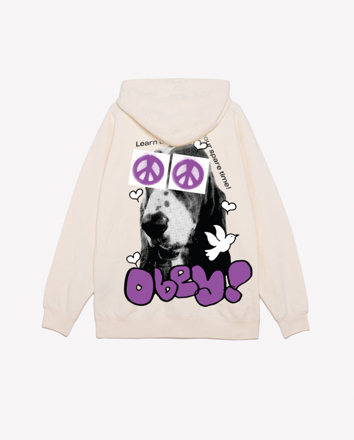Obey - Peace Eyes Heavyweight Hoodie - Unbleached