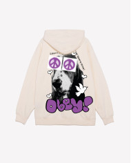 Obey - Peace Eyes Heavyweight Hoodie - Unbleached