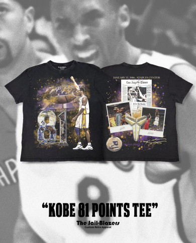 Kobe 81 Points Tee - Washed Black