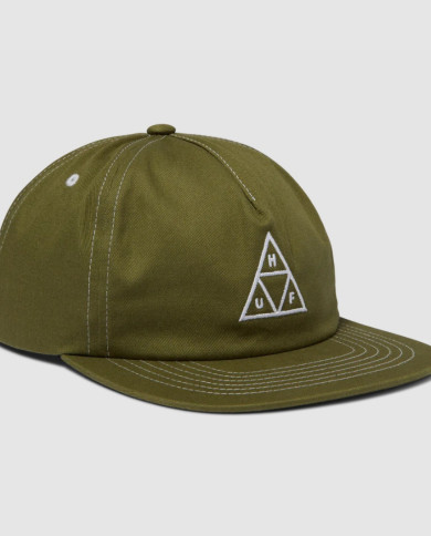 Huf - Set Triple Triangle Snapback - Light Olive/White