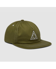 Huf - Set Triple Triangle Snapback - Light Olive/White