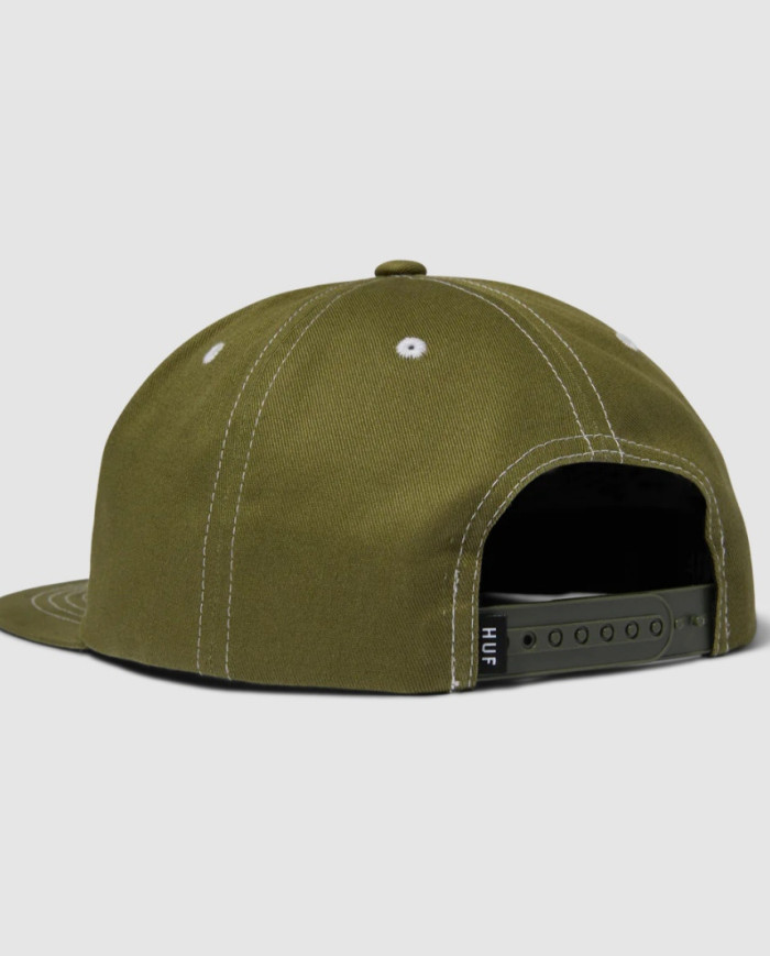 Huf - Set Triple Triangle Snapback - Light Olive/White