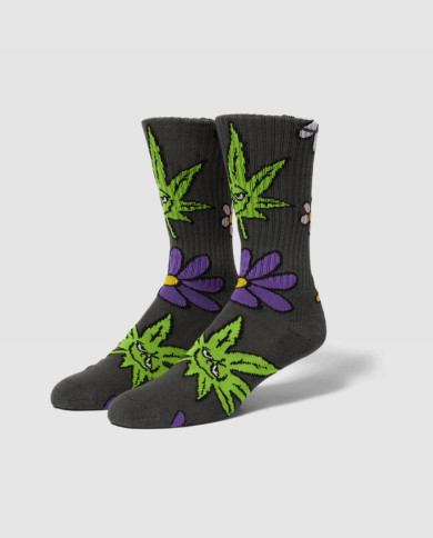 Huf - Green Buddy Blossom Sock - Charcoal