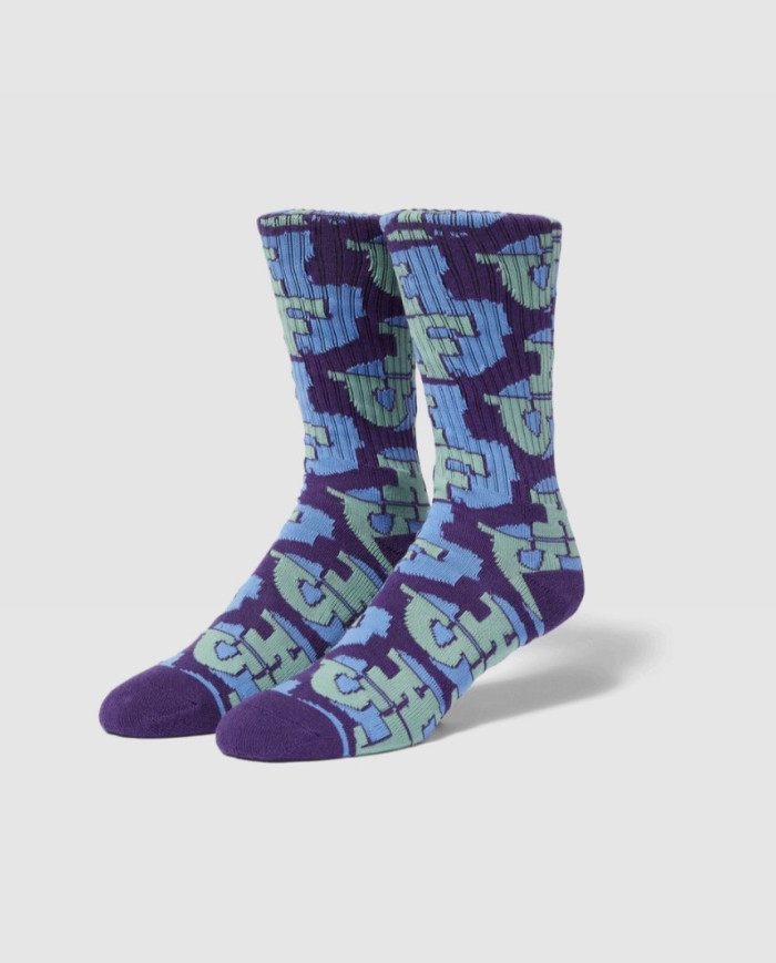 Huf - Rave Crew Sock - White Huf - Rave Crew Sock - White