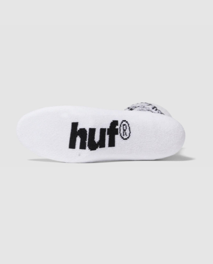 Huf - Rave Crew Sock - White Huf - Rave Crew Sock - White